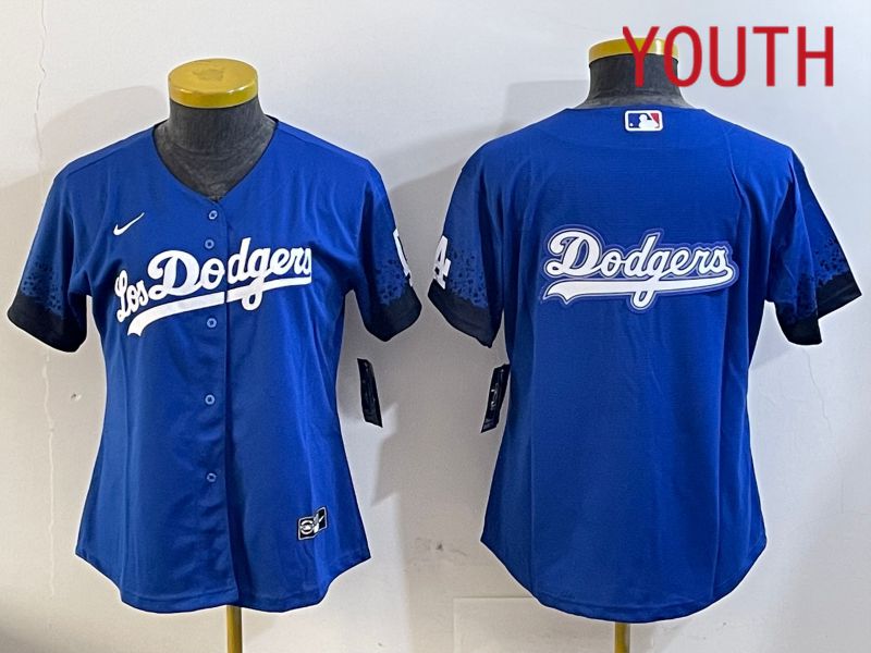 Youth  Los Angeles Dodgers blank 2024 blue jersey 202411267